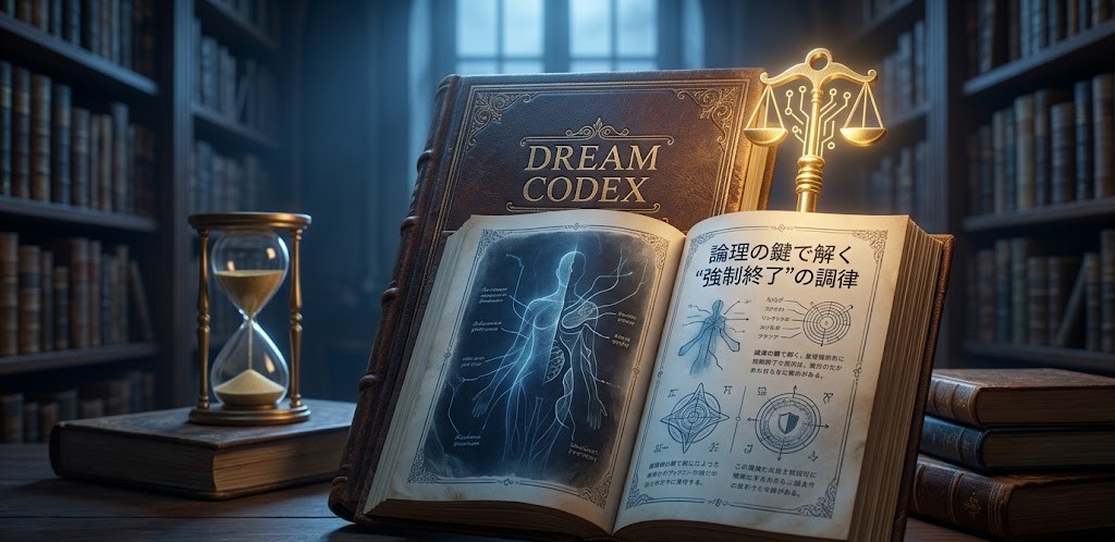 切断の夢が示す生命の防衛本能と、論理の鍵による心身の強制終了を調律する静かな書斎の風景