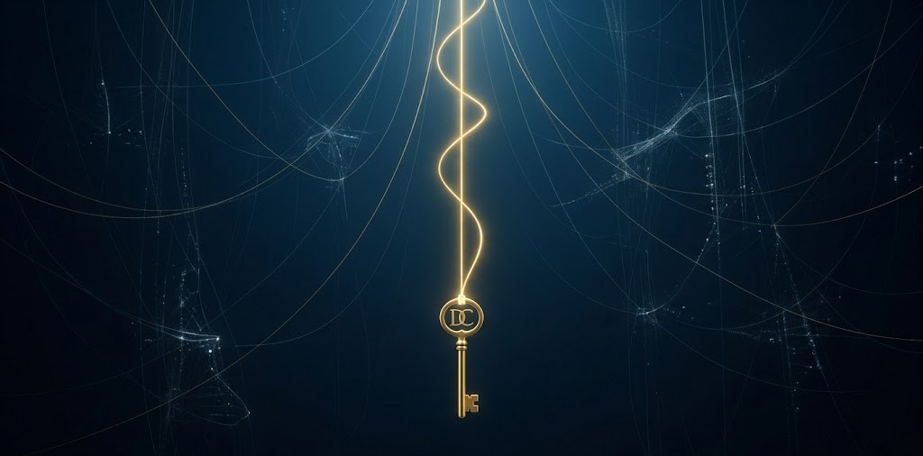 自律神経の調律と悪夢の解決を象徴する黄金の糸とDream Codexの紋章