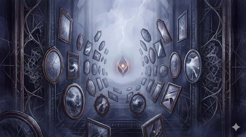 知らない人に追いかけられる夢の象徴——鏡の回廊で影の自分と出会い、可能性の種を受け取る変容の瞬間