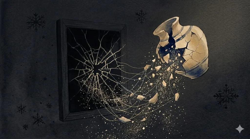 民俗学における生存の閾値をめぐる根源的恐怖を象徴化した静謐なイラスト