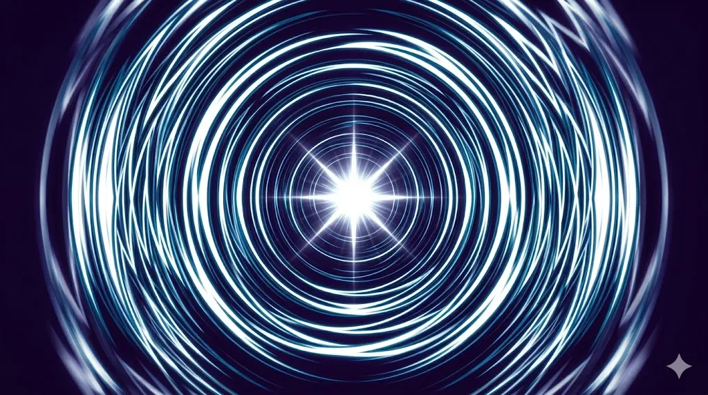 生物学における生存のための警告システムとエネルギー放射を視覚化した抽象的なイラスト