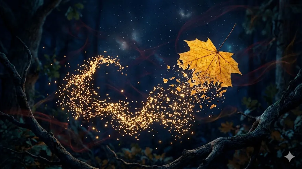 細胞生物学におけるアポトーシスと生命の再生プロセスを視覚化した荘厳なイラスト