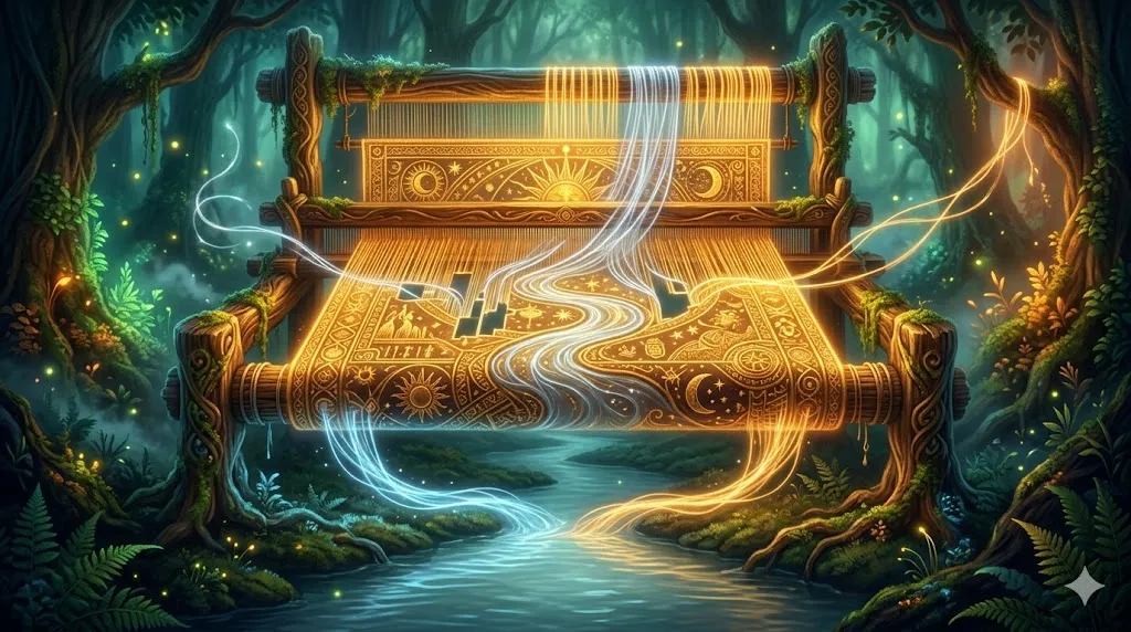 比較文化学における魂の統合と自己の回復を視覚化した象徴的なイラスト