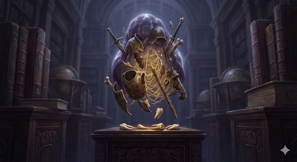 歯が抜ける夢をユング心理学的視点で象徴化した、古い武器を脱ぎ捨てる心の脱皮のイメージ