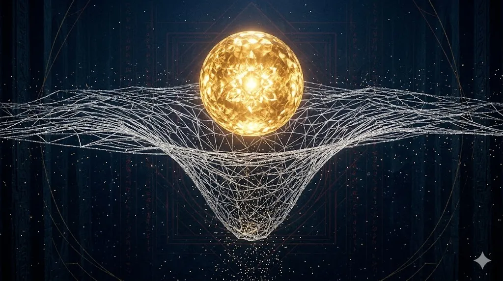認知科学における荷重知覚と事象の重要性の相関を図解した抽象的なイラスト