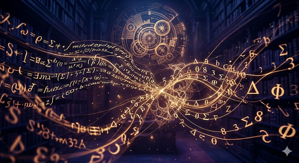 文字や数字がゆがむ夢を認知科学的視点で象徴化した、情報の再構成と自己組織化のイメージ