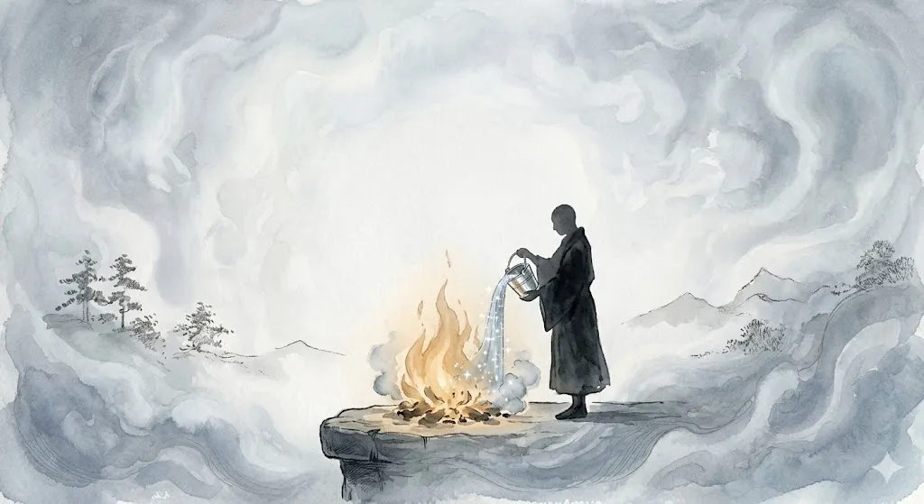 火を消す夢の深層心理、自己イメージを守るための冷却期間を象徴する器と火種