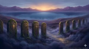 戦争の夢を深層心理学的に解釈した、内なる静寂（静かなる領土）を守る精神的な防衛線のイメージ