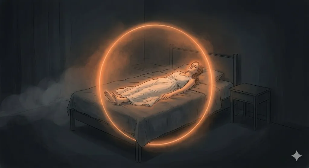 合理主義の強迫を手放し自らの存在の純度を優しく冷却する夜の調律のイラスト