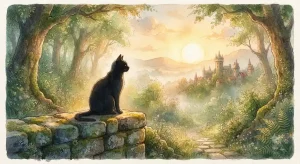 猫の夢の意味と深層心理を象徴する、自律した猫と柔らかな光の情景
