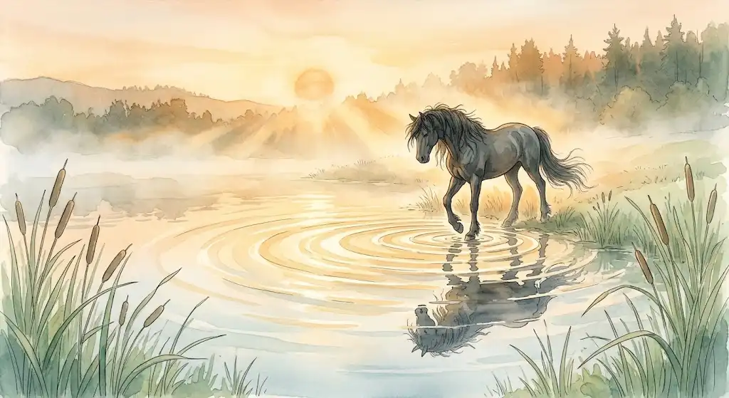溺れる馬を助ける夢占いの状況別診断、水面を象徴する情景