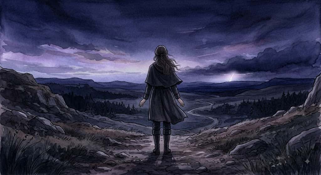 周囲の気配に長く応え続けてきた人の、静かな後ろ姿を描いたイメージ